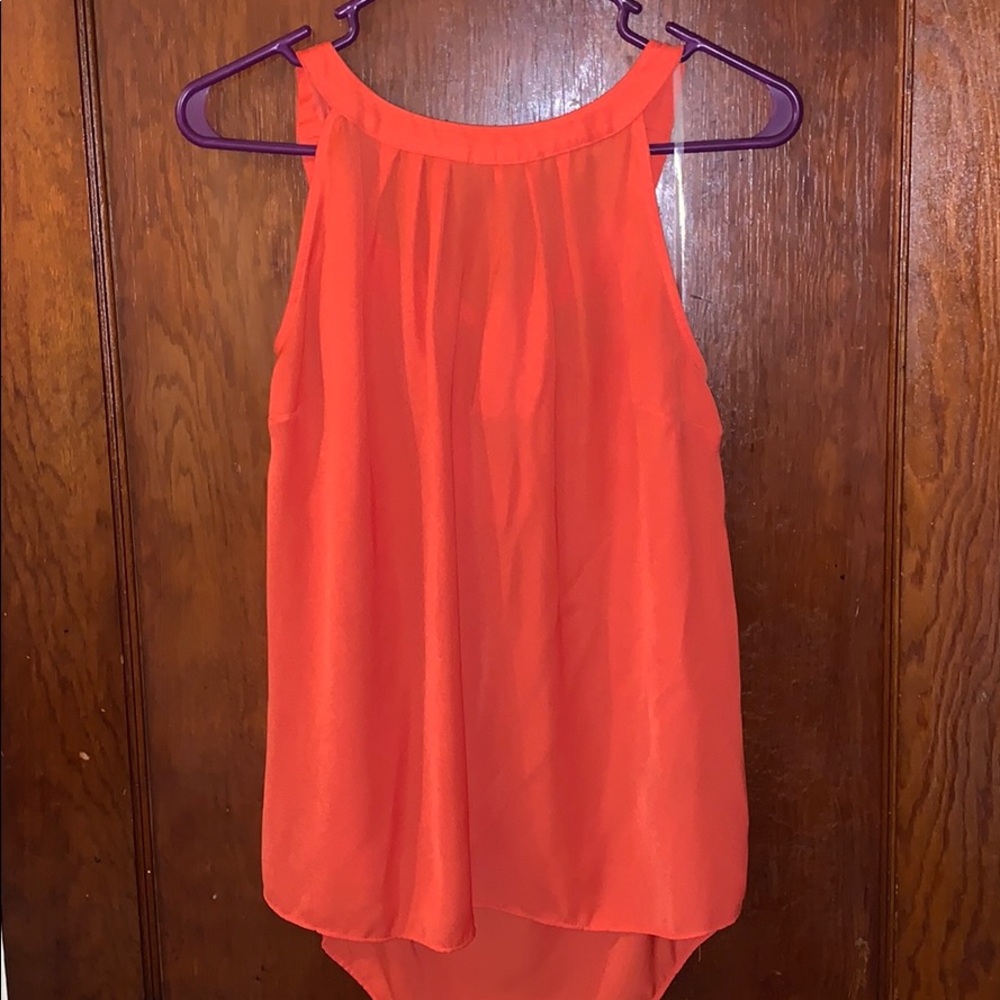 Coral tank top blouse
